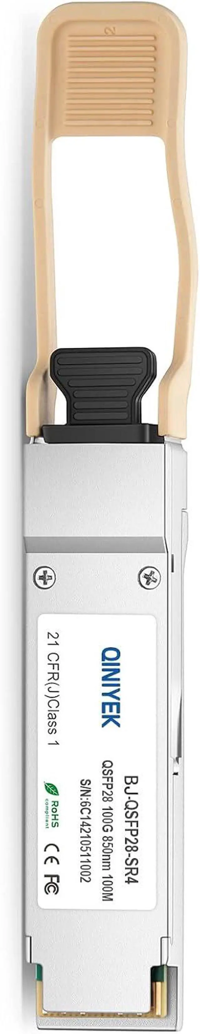 Alt view image 2 of 6 - 100GBASE-SR4 QSFP28 Module MTP/MPO MultiMode Transceiver,100G QSFP28 Transceiver Module,Compatible with Mellanox MMA1B00-C100D(MMF,850nm,100m,DDM)