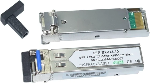 Alt view image 2 of 6 - Fiber Transceiver 1.25G BiDi SFP 40km 1310/1550nm LC Single Connector
