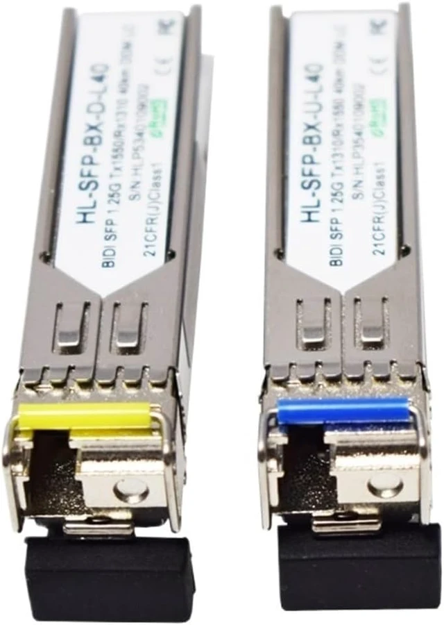 Alt view image 6 of 6 - Fiber Transceiver 1.25G BiDi SFP 40km 1310/1550nm LC Single Connector