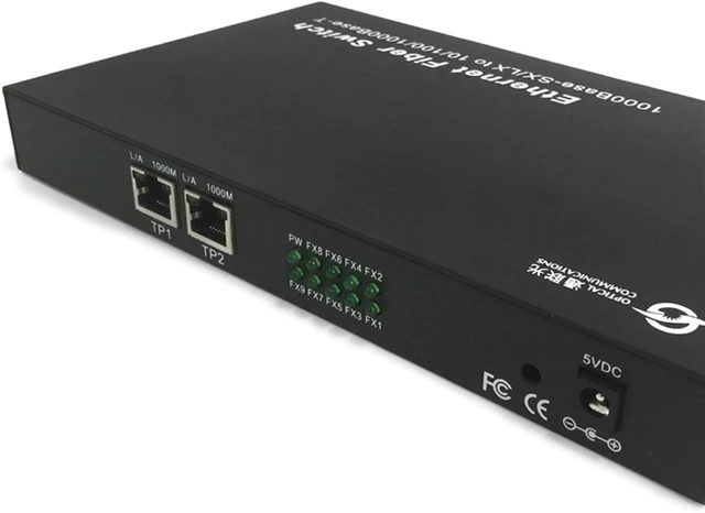 Alt view image 3 of 5 - G282SB Fiber Optic Conversion Equipment Single Fiber Single Mode Gigabit 8 Optical 2 Electrical transceiver, 20