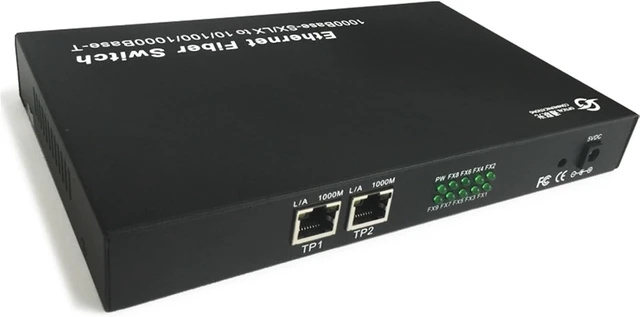 Alt view image 4 of 5 - G282SB Fiber Optic Conversion Equipment Single Fiber Single Mode Gigabit 8 Optical 2 Electrical transceiver, 20