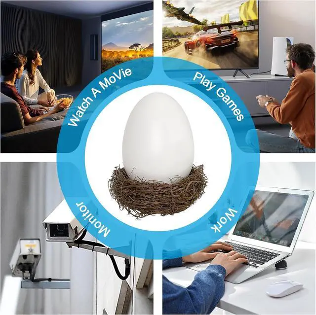 Alt view image 3 of 6 - AC1200 WiFi Extender | Easter WiFi Egg Up to 1200Mbps Dual Band Repeater | Connect 30+ Devices | 3300 Sq. ft Coverage | Support Repeater & AP Mode