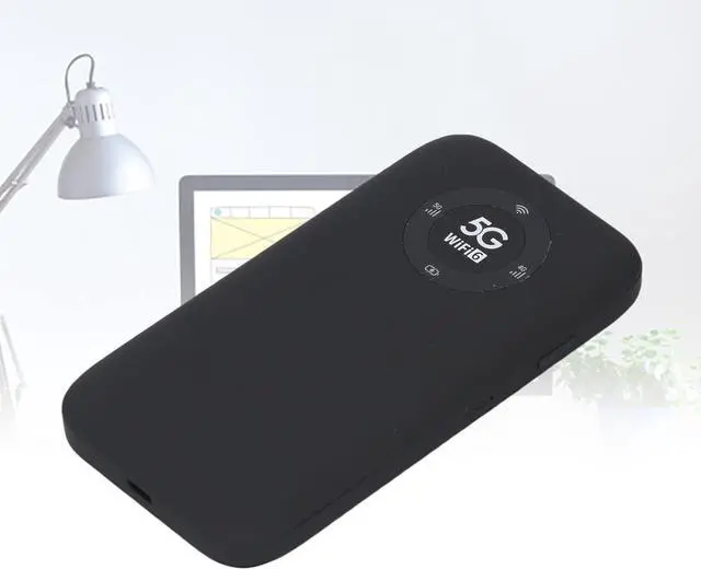 Alt view image 5 of 7 - Yunseity 5G Mobile Hotspot, WiFi6 Wireless Router Hotspot Device with SIM Card Slot, Portable WiFi Hotspots Connect Up to 16 Devices, 7100mAh Battery, for Travel Camping (Black)