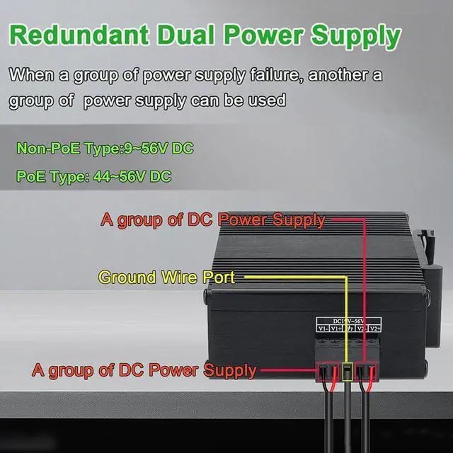 Alt view image 3 of 6 - 12 Port Industrial Unmanaged Gigabit Ethernet Switch,12 Port RJ45 10/100/1000Mbps Din Rail Mount Ethernet Switch,Wall Mounts Network Switch,-40°F to 167°F,IP40 Aluminium Shell (Non-PoE)