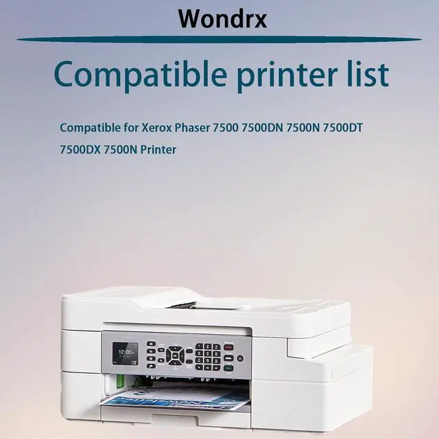 Alt view image 2 of 7 - 108R00861 Drum Unit (with chip) Compatible for Xerox Phaser 7500 7500DN 7500N 7500DT 7500DX 7500N Printer, High Yield 100000 Pages, Convenient to Install Eco Phaser7500 (Magenta), Black