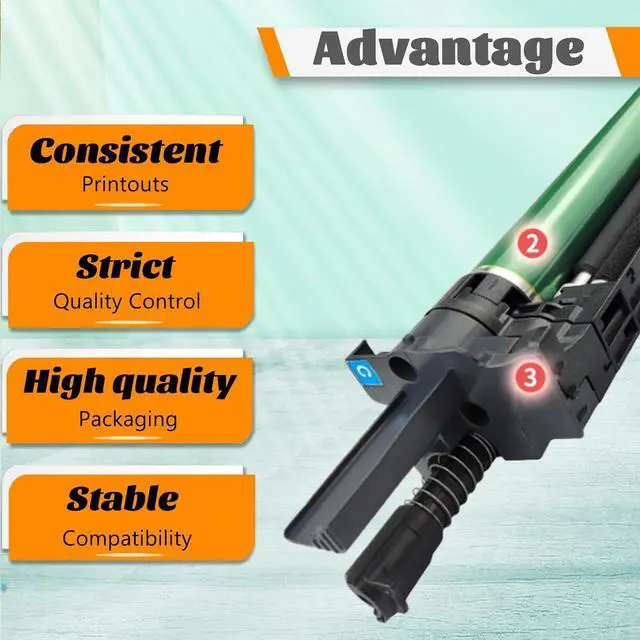 Alt view image 6 of 7 - Compatible for Konica Minolta DR215 LU215 Drum Unit Replacement for Bizhub C266 C226 C256 Printer 1 Black