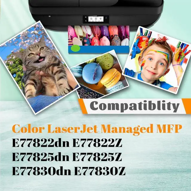 Alt view image 2 of 7 - Compatible for HP W9044MC Drum Unit Replacement for Color Laserjet Managed MFP E77822dn E77822Z E77825dn E77825Z E77830dn E77830Z Printer 1 Cyan
