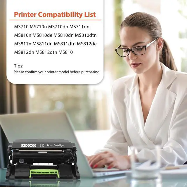 Alt view image 2 of 5 - 52D0Z00 Imaging Unit High Yield Compatible for Lexmark 52D0Z00 520Z Drum Unit Replacement for MS710 MS710n MS811n MS810dn MS810de MS811dn MS810dtn MS811dtn Printer