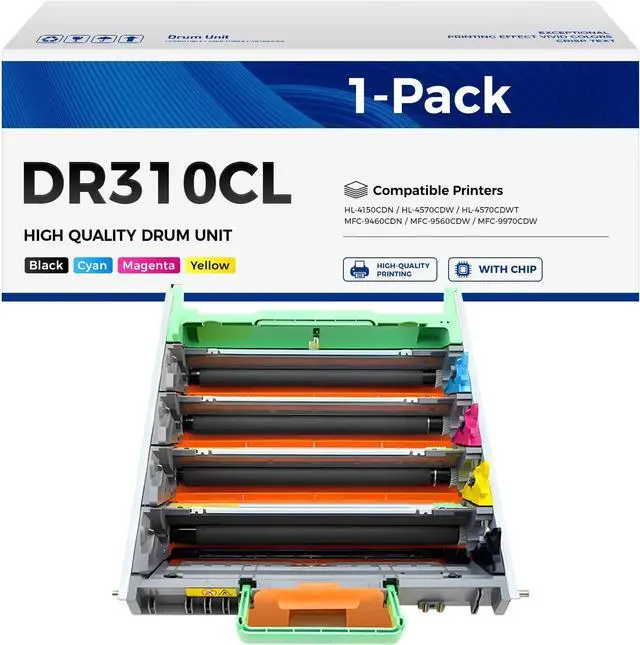Main image of DR310CL Drum Unit Replacement for Brother DR-310CL DR 310CL Imaging Drum Compatible with Brother HL-4150CDN HL-4570CDW HL-4570CDWT MFC-9460CDN MFC-9560CDW MFC-9970CDW Printer All-in-Ones