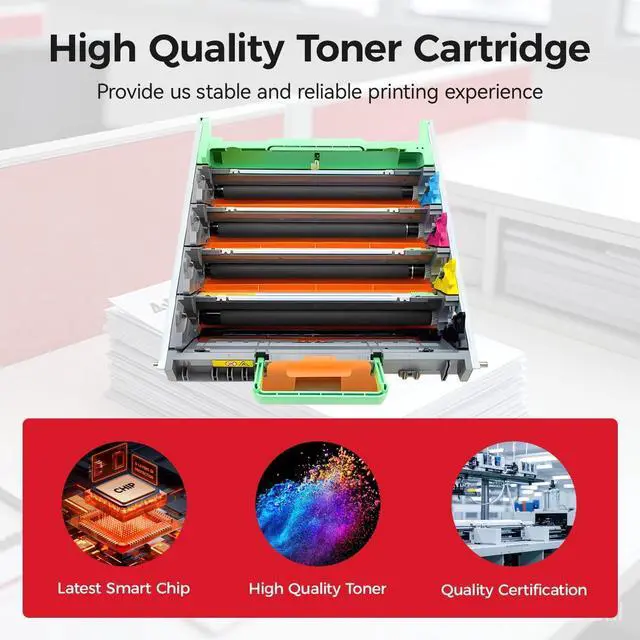 Alt view image 4 of 7 - DR310CL Drum Unit Replacement for Brother DR-310CL DR 310CL Imaging Drum Compatible with Brother HL-4150CDN HL-4570CDW HL-4570CDWT MFC-9460CDN MFC-9560CDW MFC-9970CDW Printer All-in-Ones