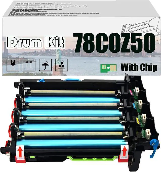 Main image of 78C0Z50 Imaging Drum Kit, Compatible for Lexmark C2325 MC2325 C2425 MC2425 MC2535 MC2640 PrintersHigh Print Volume with Chip 1 Set