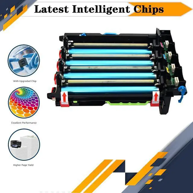Alt view image 6 of 7 - 78C0Z50 Imaging Drum Kit, Compatible for Lexmark C2325 MC2325 C2425 MC2425 MC2535 MC2640 PrintersHigh Print Volume with Chip 1 Set