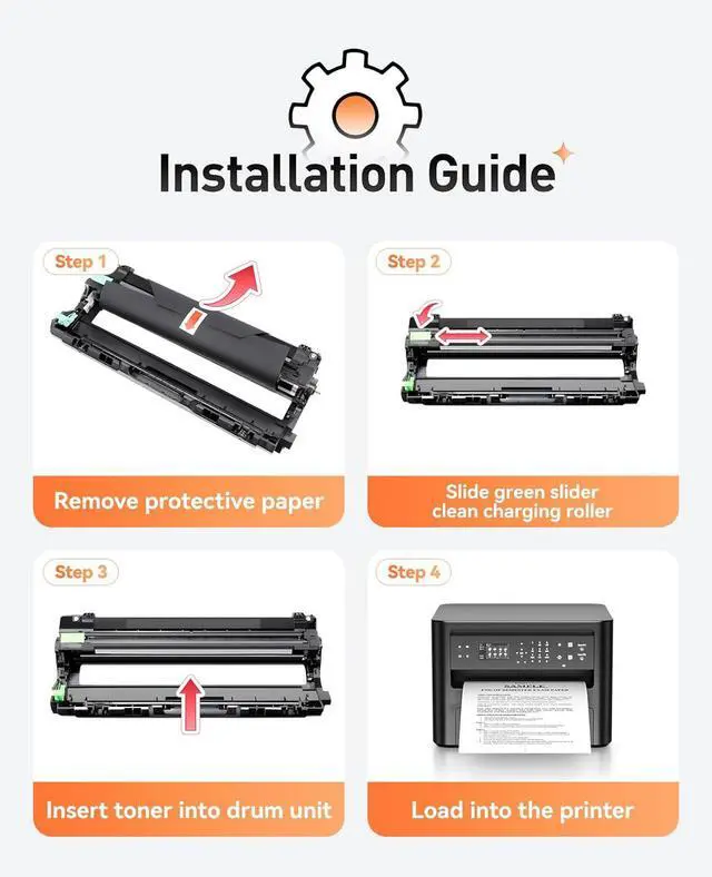 Alt view image 4 of 6 - DR221CL Drum Unit (Not Toner)4-Pack Compatible for Brother DR-221CL Imaging Drum for MFC-9130CW HL-3170CDW MFC-9340CDW HL-3140CW 3150CW MFC-9330CDW 9140CDN DCP-9020CDN Printer Black Cyan Yellow Magent