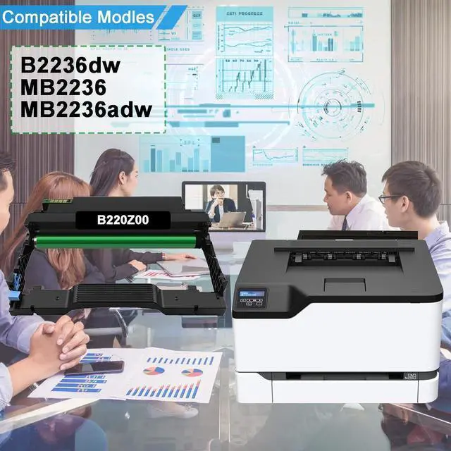 Alt view image 2 of 7 - B220Z00 B2236 Imaging Drum Unit Compatible for Lexmark B2236 B220Z00 High Yield Imaging Unit Replacement for Lexmark B2236dw MB2236adwe MB2236adw Printer, 12500 Pages (1-Pack)