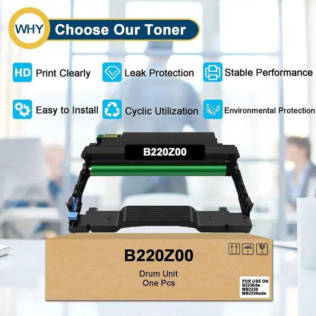 Alt view image 5 of 7 - B220Z00 B2236 Imaging Drum Unit Compatible for Lexmark B2236 B220Z00 High Yield Imaging Unit Replacement for Lexmark B2236dw MB2236adwe MB2236adw Printer, 12500 Pages (1-Pack)