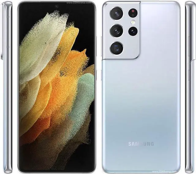 Alt view image 3 of 3 - Refurbished Samsung Galaxy S21 Ultra 5G G998U (Fully Unlocked) 128GB Phantom Silver (Grade A+)