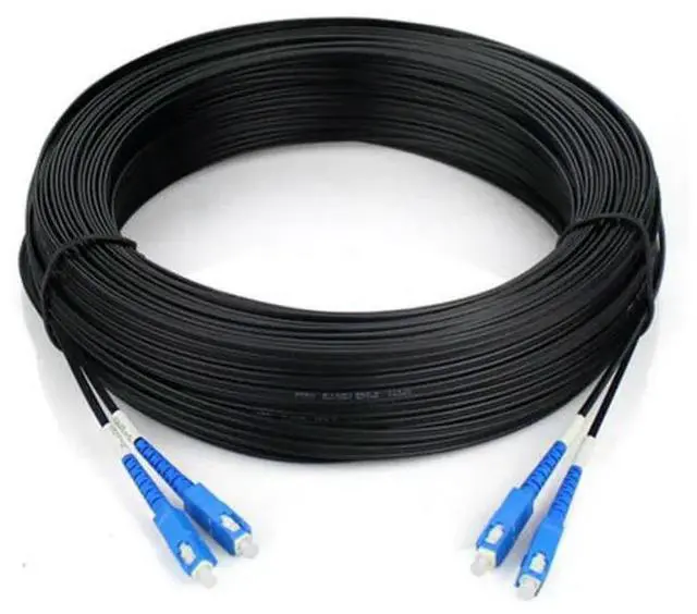 Alt view image 2 of 2 - FOR 200M Outdoor SC UPC Duplex Drop Patch Cable SC Singlemode 2 G657A Fiber optic patch cord fiber optic jumper Cable
