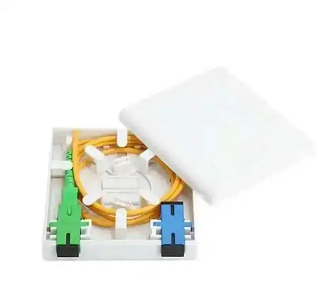 Main image of FOR 10PCS SC APC/UPC Fiber Optic Termination Box, 2 ports Fiber Optic Socket Panel ,Optical fiber panel box