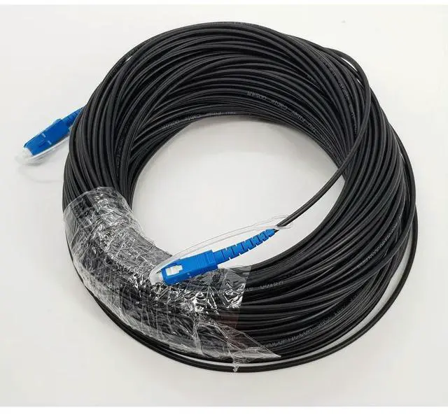 Alt view image 2 of 2 - FOR Patch Cord, SM,1C,SM,9/125,3.0mm TPU Black Cable,100M SC UPC to SC UPC Fiber Optic Cable Patch Cord