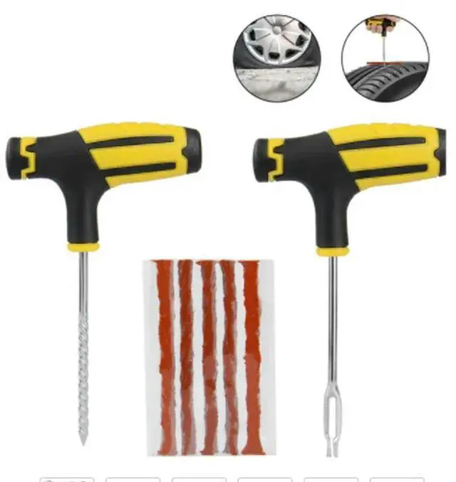 Main image of FOR Bicycle Tire Repair Tools Car Tire Repair Tool Bike Tubeless Tire Rubber Bacon Strip And Insertion Tool Urgent Glue Free Repair
