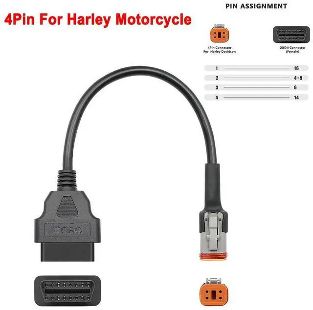 Main image of FOR Motorcycle Motobike Extension Cable For 3/4pin Motobike OBD2 Connector for 4/6PIN K+CAN Cable