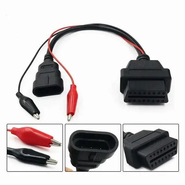 Main image of FOR Cable Connector For 3pin FOR 3 pin OBD2 OBD 16 pin tool adapter cable