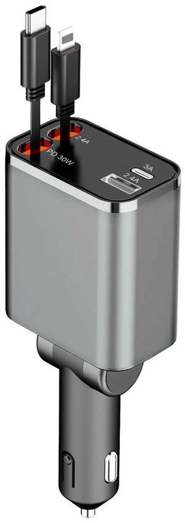 Main image of FOR Retractable Car Charger 4-in-1 USB C- Cable Suitable for , , Fast Charging Cable, Adapter