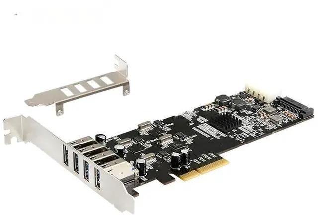 Main image of PCI Express USB adapter card PCIe 4X to 4 channel Full speed USB3.0 Expansion card PC Computer TXB058