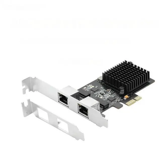 Main image of 2.5G Base-T Gigabit Network Adapter 2 Ports 2500Mbps PCIe 2.5gb Ethernet Card RJ45 LAN Controller Card Pci-e 8125 chip