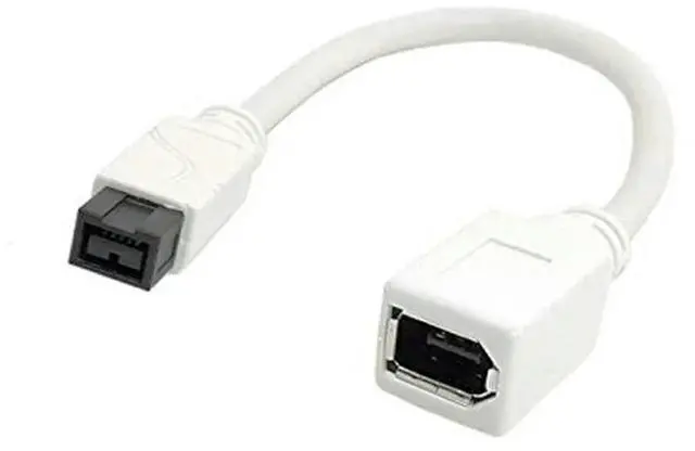 Main image of FOR The White IEEE 1394 6PIN Female to 1394b 9PIN male Firewire 400 TO 800 Cable 10cm