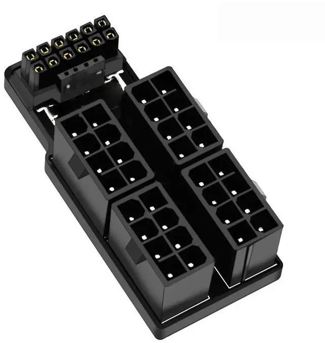Main image of FOR ATX3.0 4X8 Pin Female to Male 12VHPWR 12+4P 180° Angled Connector Power Adapter for RTX4090 RTX4080 16GB/12GB Graphics Card