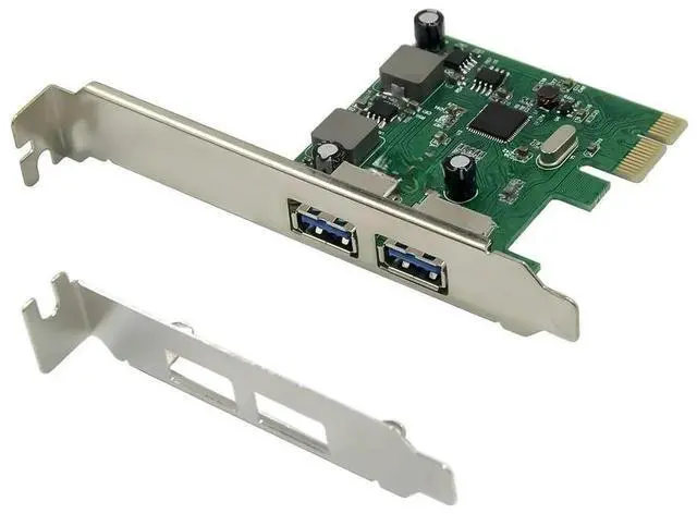 Main image of FOR PCI-E 2 Port USB3.0 Expansion Card 5Gbps Adapter Card Self Powered PCIe USB 3.0 Converter Asm1042 Adapter 3A/PORT