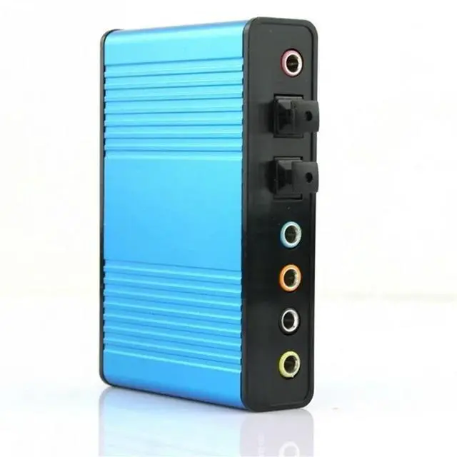 Main image of FOR 2014 Deal 1Pcs Blue 6 channel 5.1 External Audio Music Sound Card Soundcard For Laptop PC