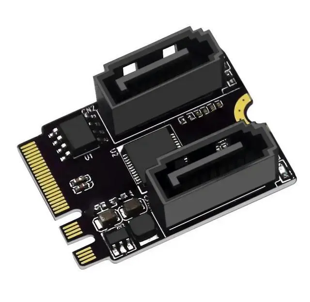 Main image of FOR M.2 A+E KEY to 2 Ports SATA3.0 Converter Card Hard disk expansion card: Fast Data Transmission and Stable Output