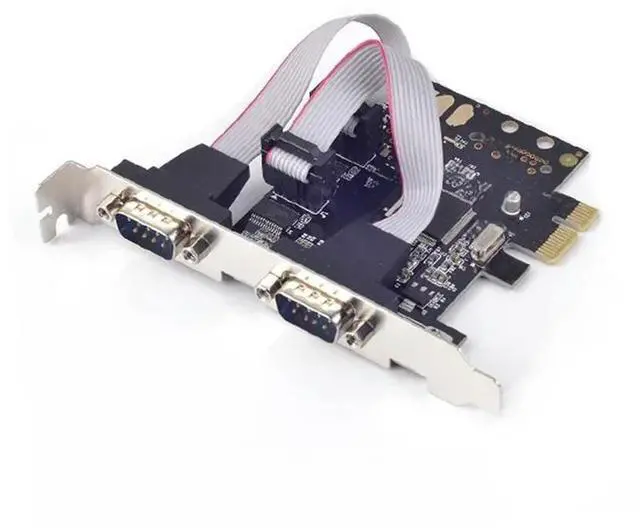 Main image of FOR PCIE 2 Port RS232 RS-232 Serial Port COM to PCI-E PCI Express Card Adapter Converter 2-port Serial Mcs 9922 win10