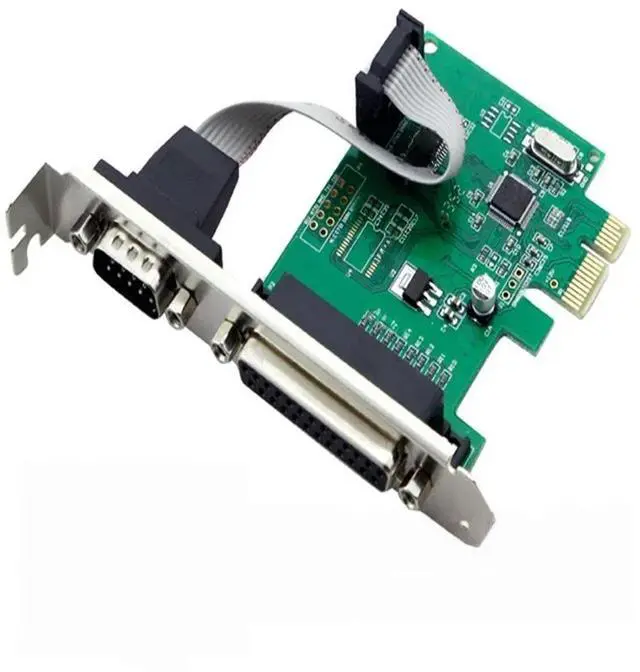Main image of FOR RS232 RS-232 Serial Port COM & DB25 Printer Parallel Port LPT to PCI-E PCI Express Card Adapter Converter WCH382 Chip