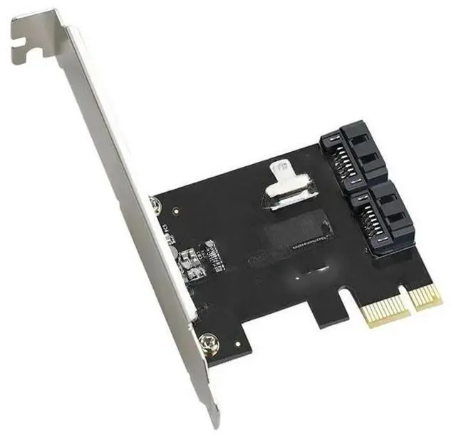 Main image of FOR PCI-E Express SATA2 SATA2.0 3Gb/s 2 Port SATA II Expansion Card JMB362 Chipset Low Profile Bracket