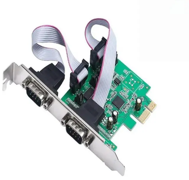 Main image of FOR 2 Port RS232 RS-232 Serial Port COM to PCI-E PCI Express Card Adapter Converter AX99100 Chipset