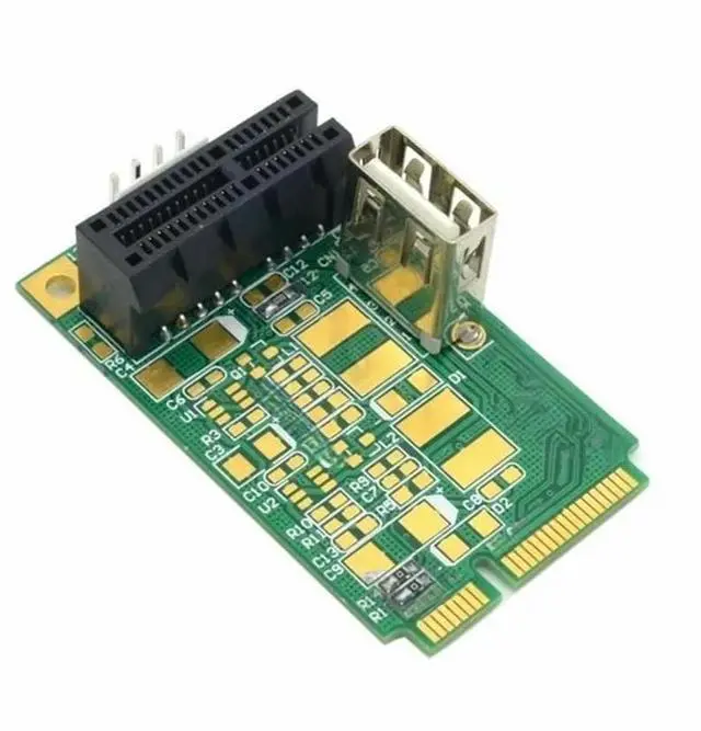Main image of FOR Mini PCI-E to PCI-E x1 pci Express 1X Extension Cord mini pcie to pcie Adapter Card with USB 2.0 Riser Card