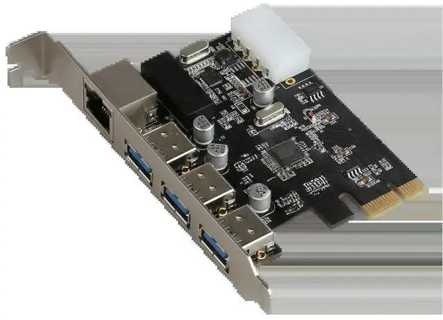Main image of FOR multi-function 1 port RJ45 network connection and 3 port USB3.0 PCIe riser card
