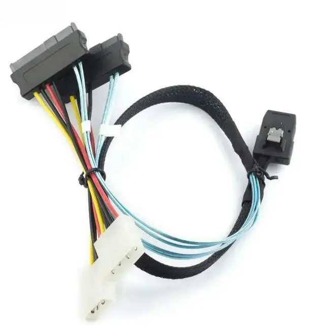 Main image of FOR MINI SAS SFF-8087 TO 2 Ports MINI SAS SFF-8482 Adapter Cable
