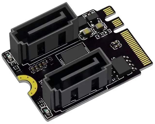 Main image of FOR M.2 (A+E Key) to 2-Port SATA3.0 Expansion Card Key A+E Wifi M.2 to SATA Adapter Card Free Drive JMB582 Chipset