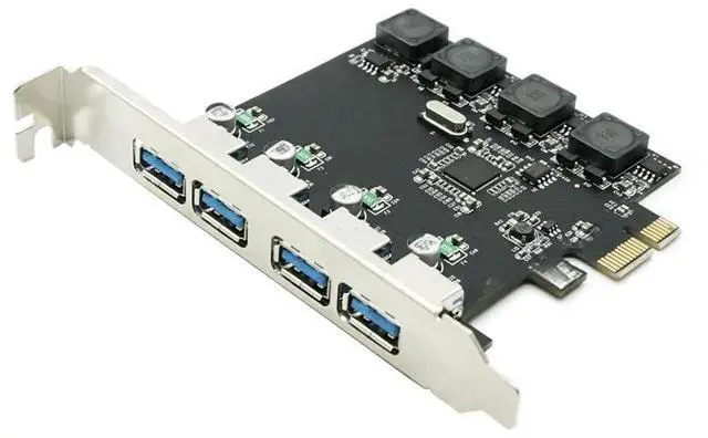 Main image of FOR PCI Express 4 USB 3.0 Card PCI-e to External 4-Port USB3.0 Convertor NEC D720201 pcie No external Power Supply