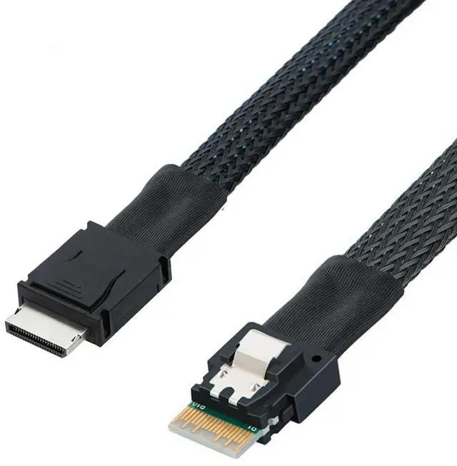 Main image of FOR PCIe 4.0 x4 SFF-8654 4i to SFF-8611 4i Cable, High Speed Slim SAS to Adapter for NVMe SSD Server GPU Workstation