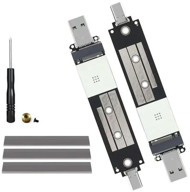 Main image of FOR USB3.2 10G TYPE-C + TYPE A 2 IN 1 M.2 to nvme HDD Adapter Enclosure usb3.1