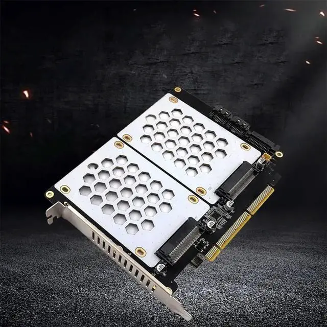 Main image of FOR U.2 Dual Drive Adapter Card 2.5 Inch SATA Hard Drive To PCIE4.0 Split Card U2 To PCI E Adapter Card U.2 PCIe Adapter