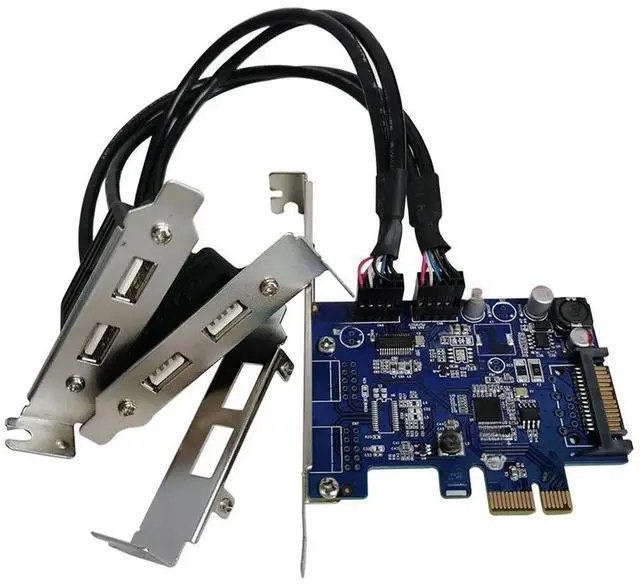 Main image of FOR PCIe 2 ports usb internal 2 port 9pin 9-pin USB2.0 expansion card usb WIFI PCI-E adapter converter card