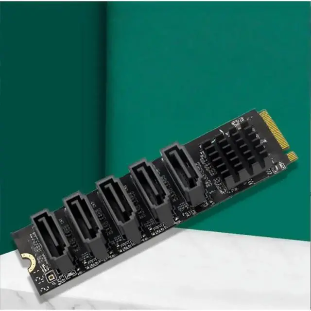 Main image of FOR JMB585 Chip Expansion Card for M.2 MKey PCIe NVMe SSD to 5 Ports SATA III 6Gb/s - Adapter Card Accessories