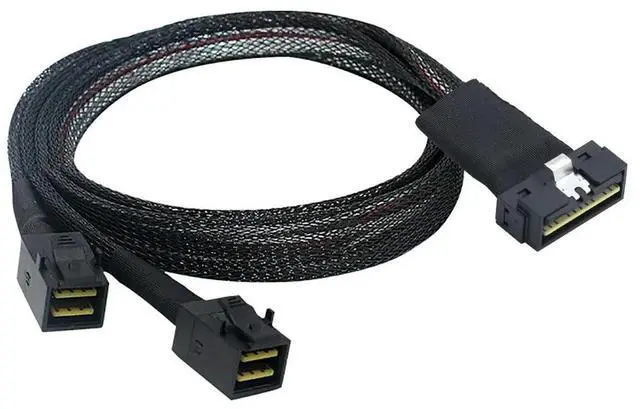 Main image of FOR PCI-E SAS 4.0 LP Low profile SFF-8654 8i 74Pin to Dual MINI SAS HD SFF-8643 36Pin Server connection Cable