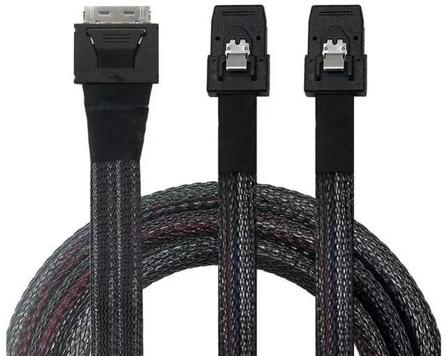 Main image of FOR High-Speed PCIe SFF-8611 to Dual 8I SAS SFF-8087 Cable Bundle for Servers